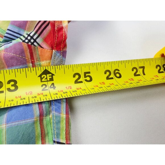 Faconnable Size Large Mens Multi Check Pocket Logo Tag Button Down Cotton Shirt - Picture 2 of 8